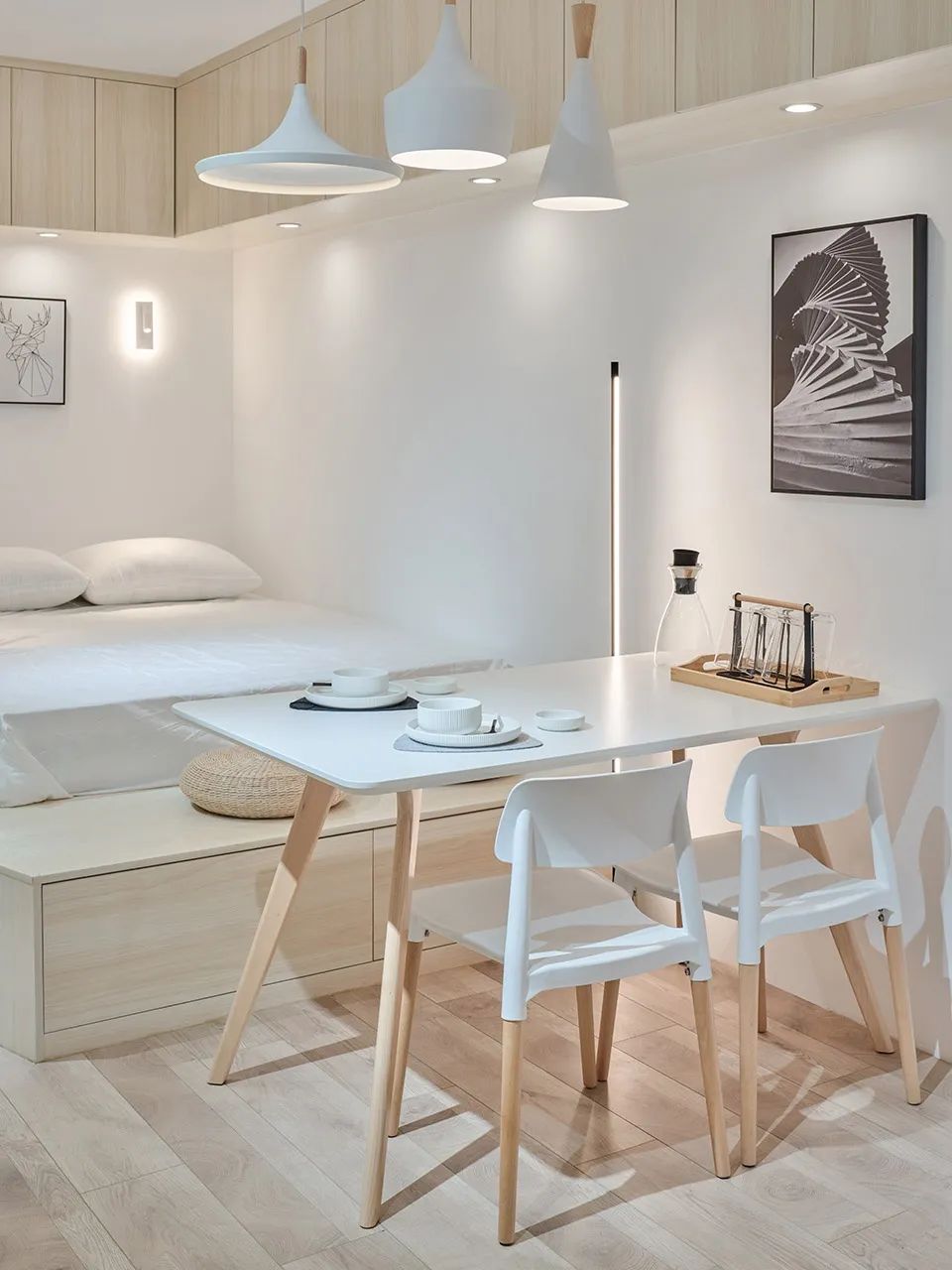 34㎡迷你小宅，斜线切出来的静谧原木居室！-41