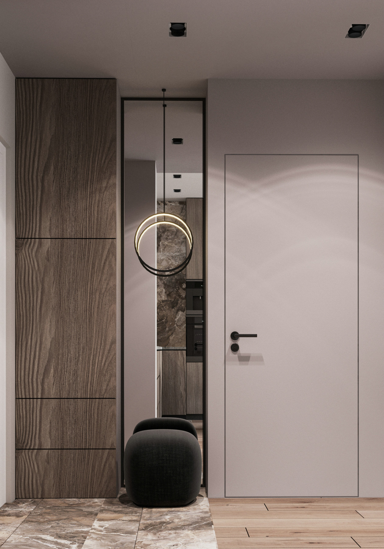 高级灰色系小空间公寓设计-0