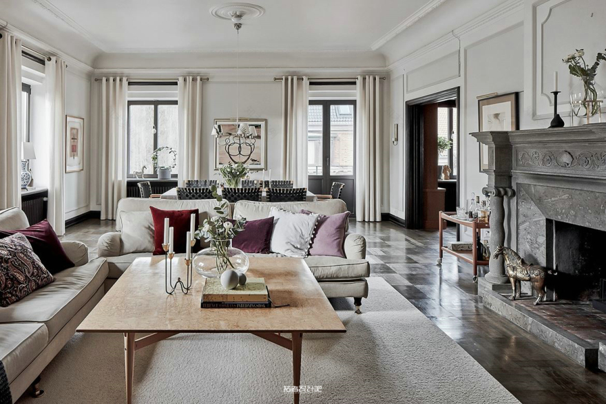 哥德堡 1928 年老建筑改造的优雅生活空间-1