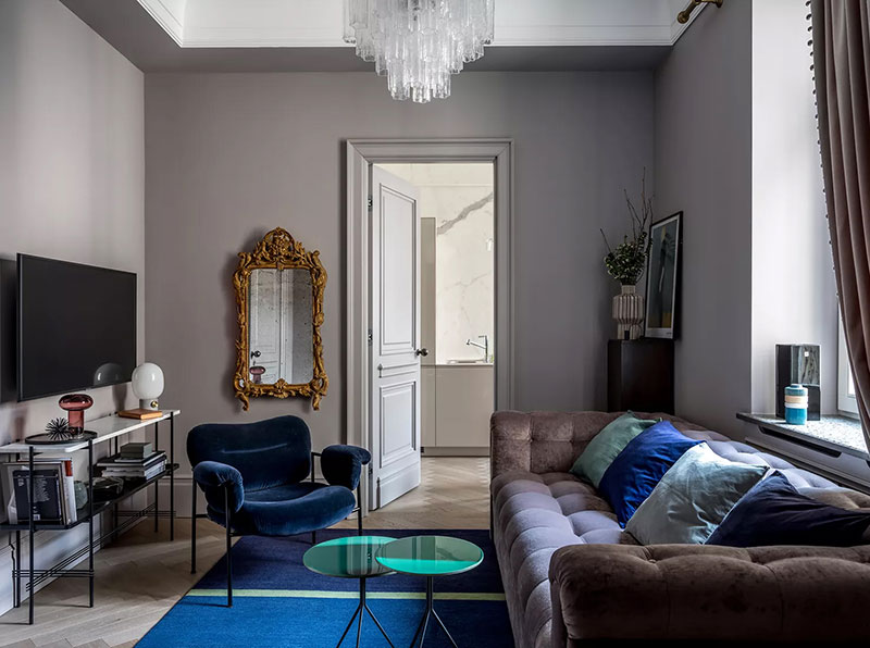 莫斯科斯大林风格高层公寓的重生 | 艺术与空间的完美结合-4