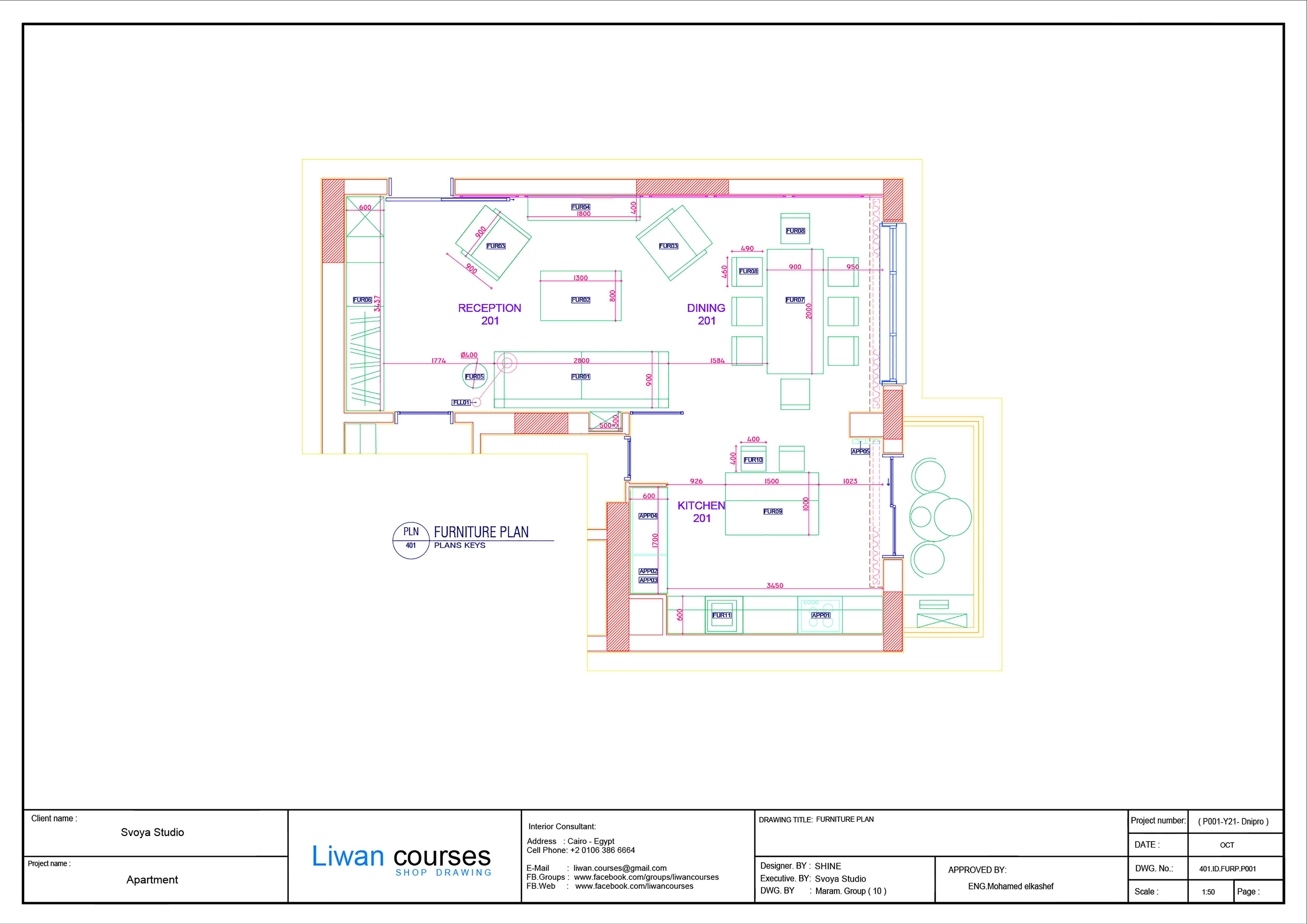 Shop drawing of living/dining - liwan courses-3