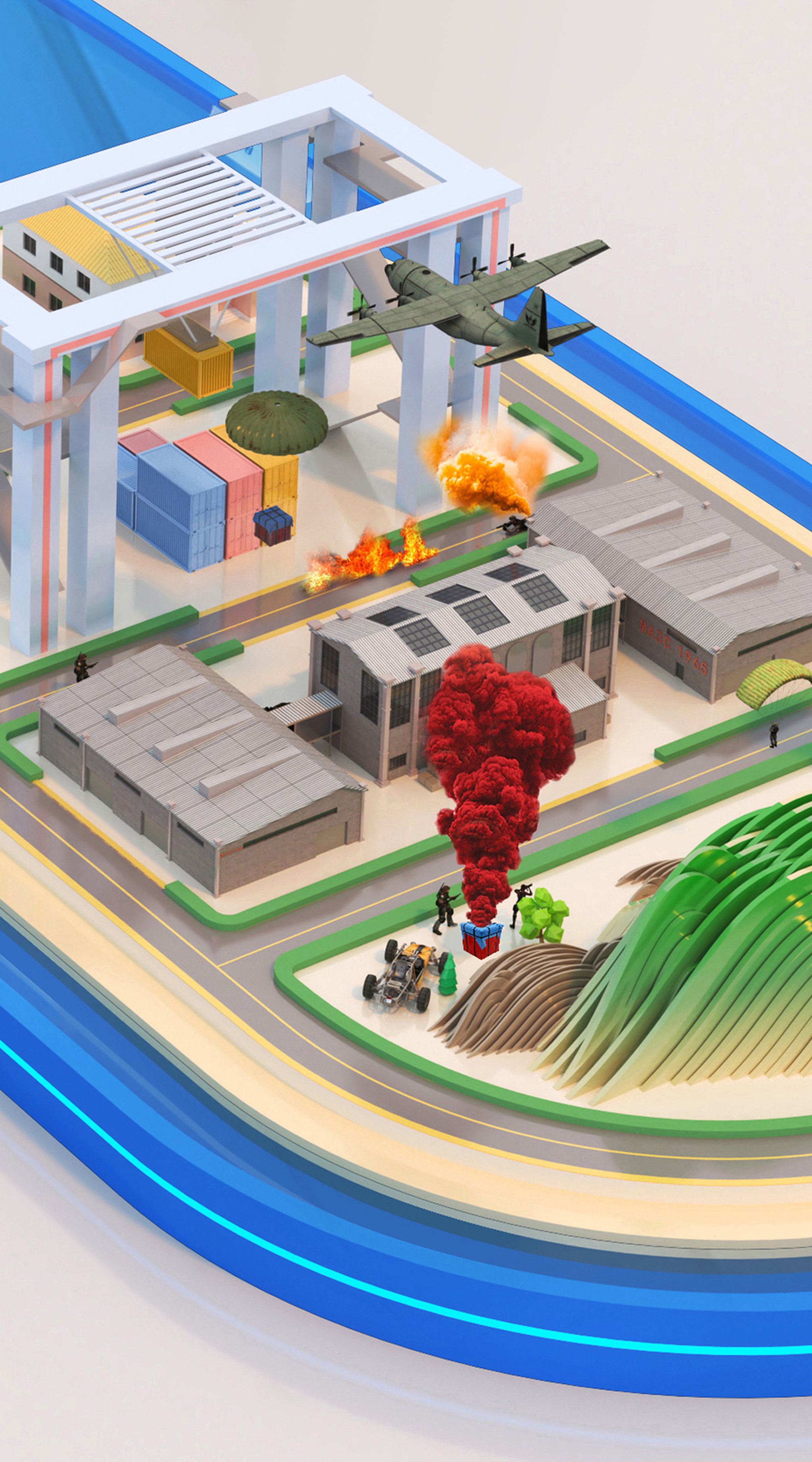 VIVO+PUBG 游戏沙盘展示设计 大匠几何创意-15