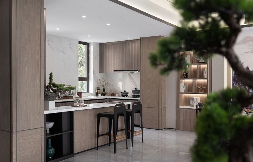 济南雍泉府下叠样板间 | 素雅新中式,融入自然之美-33