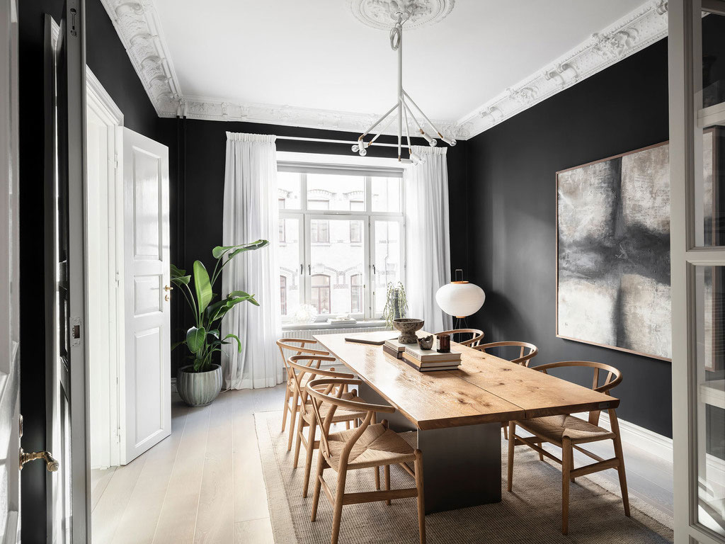 斯德哥尔摩时尚黑白公寓设计-8
