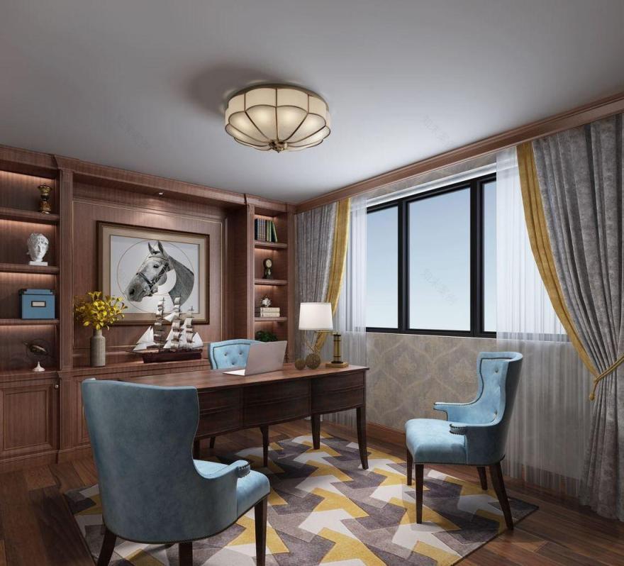 山水禅意的中式办公空间设计-10