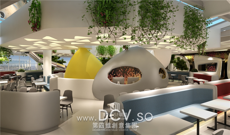 西安独一无二的美食餐厅设计-饥饿12点小吃城（摩尔中心店）-41