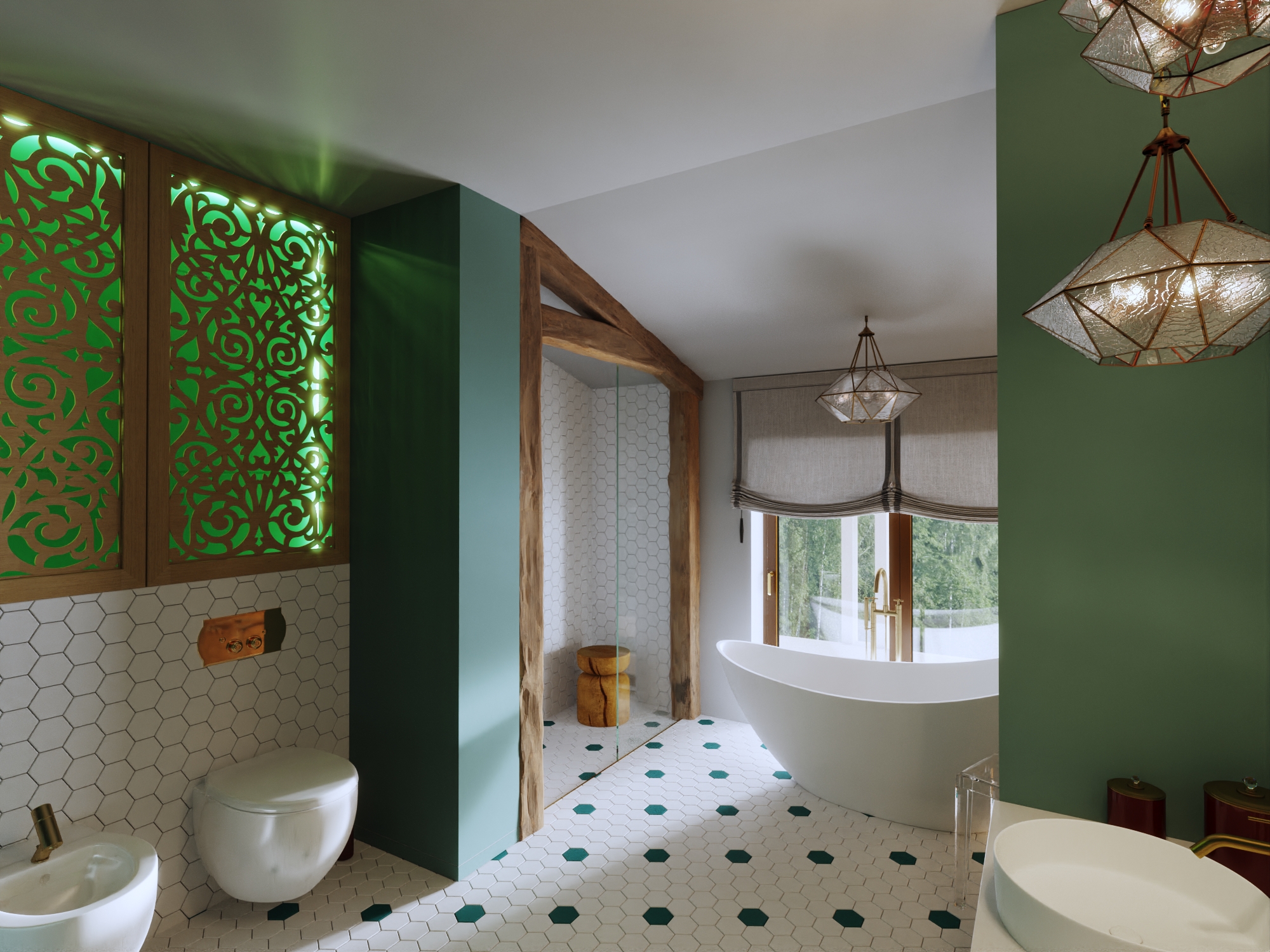 Sketchy rendering of interiors-12