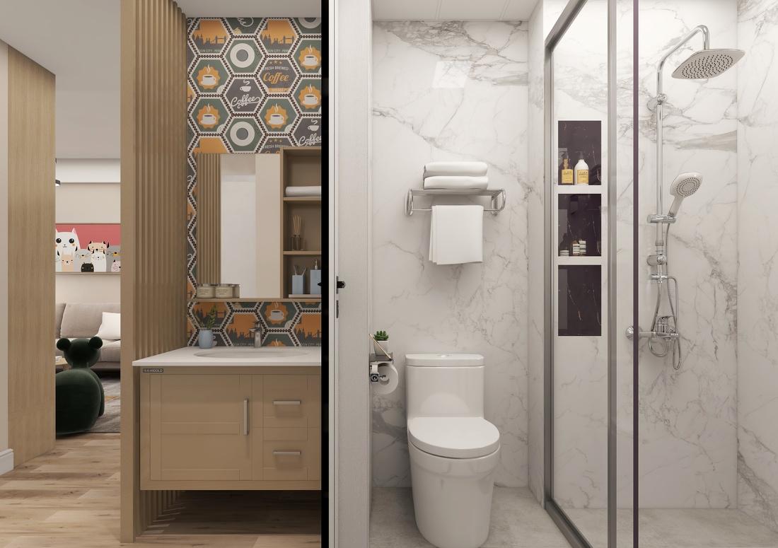 95m²北欧风格三口之家-8