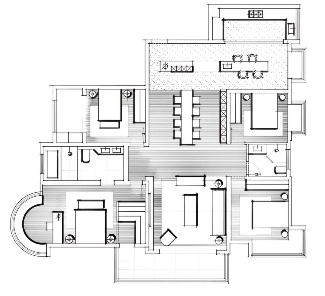 山东 260㎡侘寂风空间设计丨中国山东丨Yinji Space Design-33