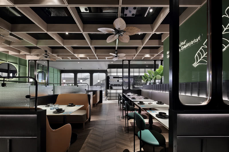 深圳商场餐厅设计「艺鼎新作·星美聚」跟随‘鱼尾狮’,游走新加坡风情餐厅!-39