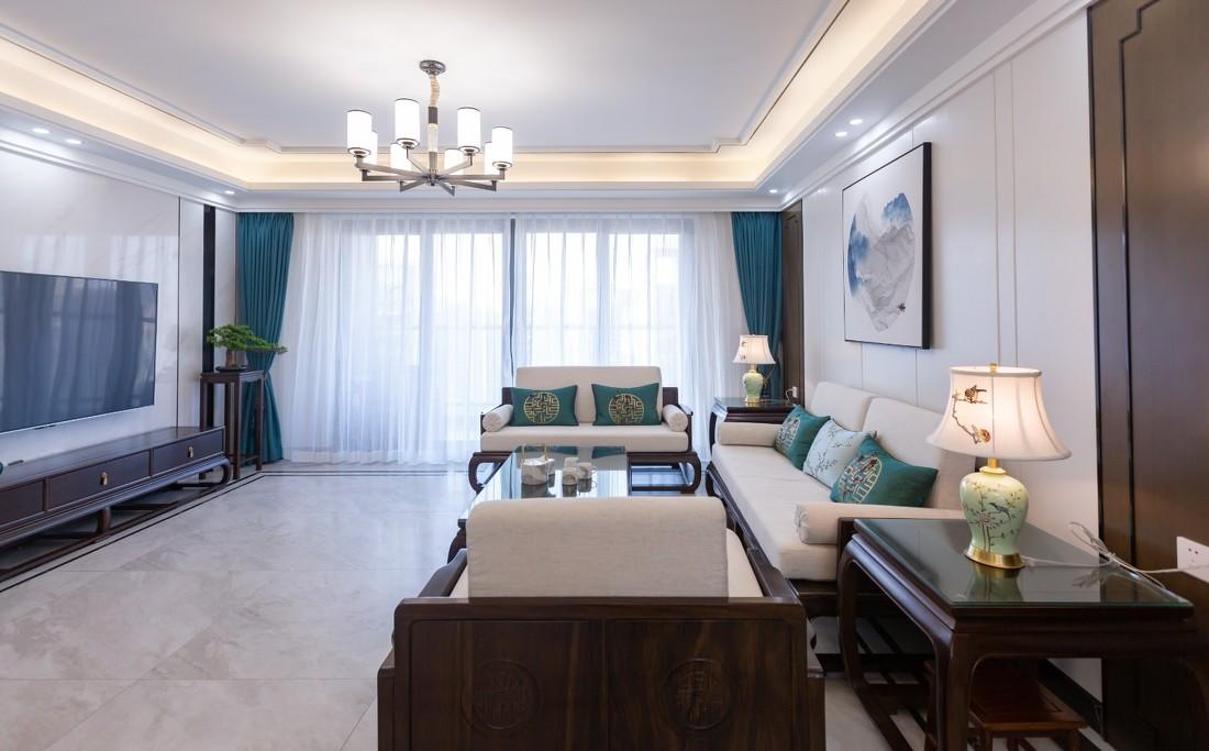 浩天小萌牛丨新中式风格平层设计,温馨港湾慢享生活-2