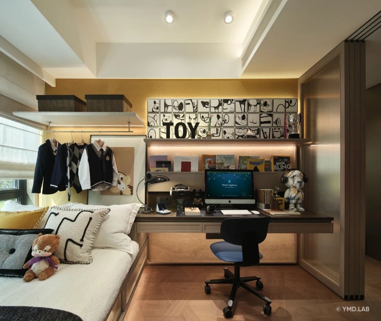 东莞华润旗峰润府120㎡《和‘班味’断交》| 上海岳蒙设计-61