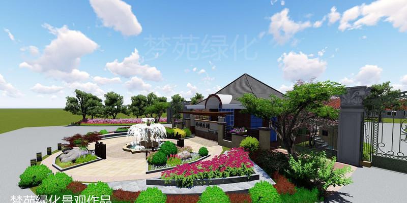 西郊庄园欧式广场绿化景观改造 | 花坛、水景、景观流水墙-6