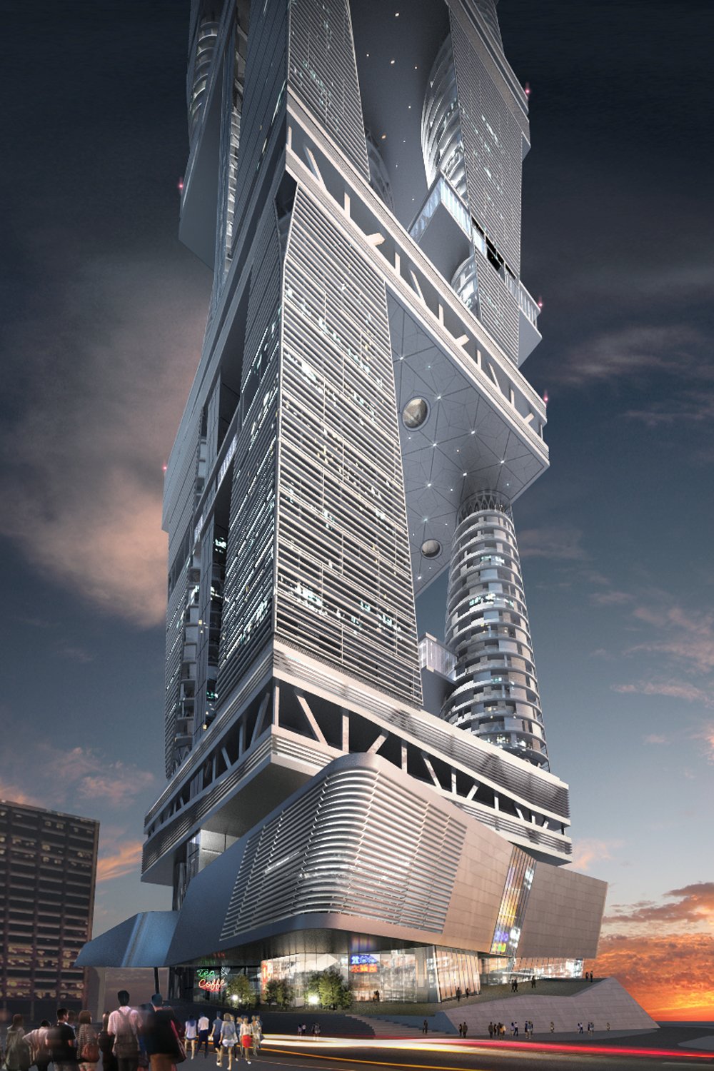 香港垂直城市综合体设计-21