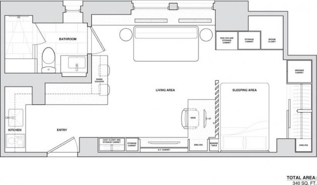 31平方米空间安置三间房设计案例丨美国曼哈顿-27