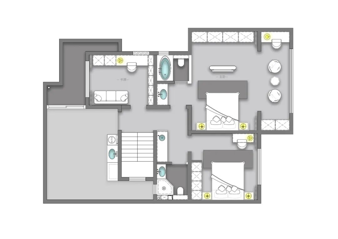 曲江大城I期 · 现代轻奢别墅设计丨青马别墅空间设计-38