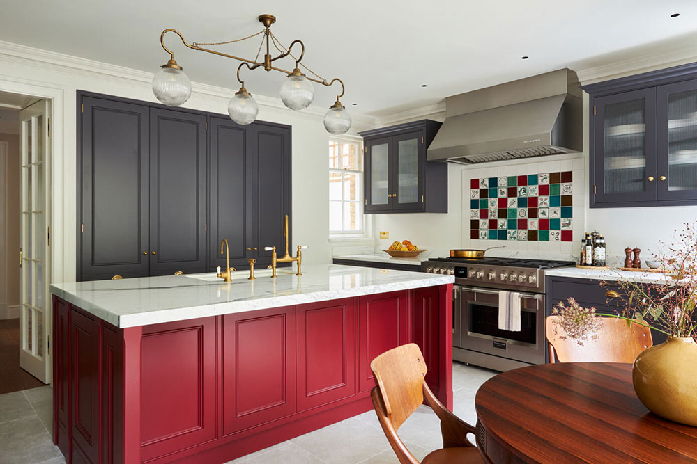 伦敦肯辛顿更新的乔治亚式联排别墅，色彩斑斓的古典之美-7