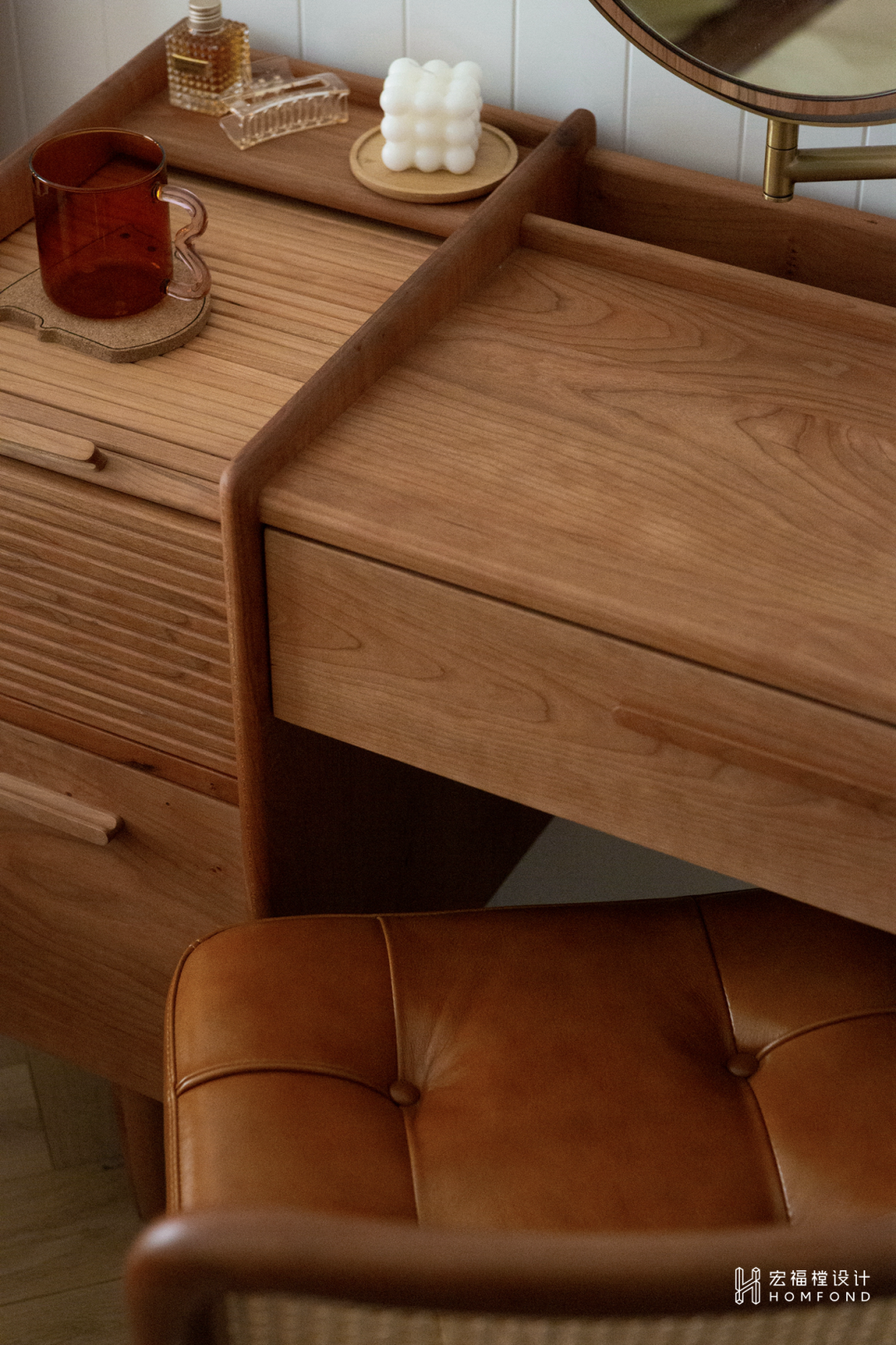 原木+奶茶色，随性自由的治愈空间 | 宏福樘设计-27