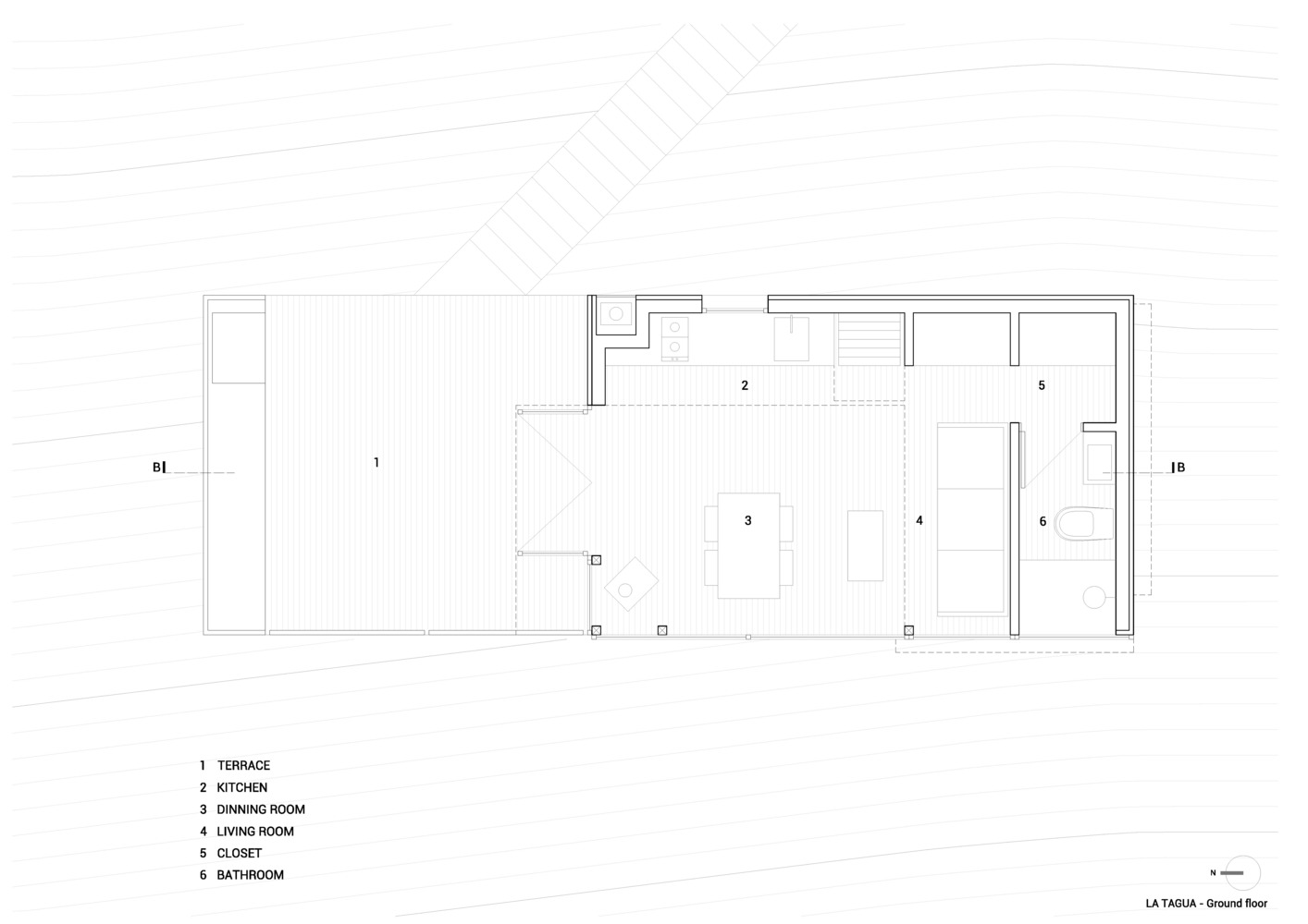 陡峭斜坡上与周围环境相融合的木屋旅馆设计丨古巴马坦萨斯丨戈者设计-18