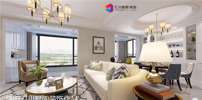 汇川雅阁装饰打造简约美式风格空间-0