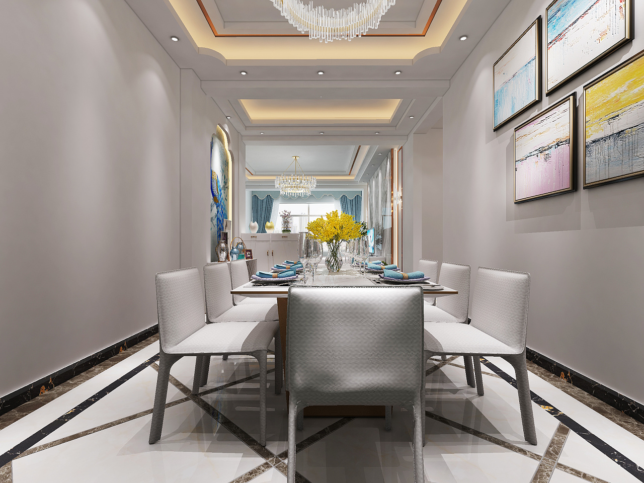 白色轻奢空间的现代演绎-10