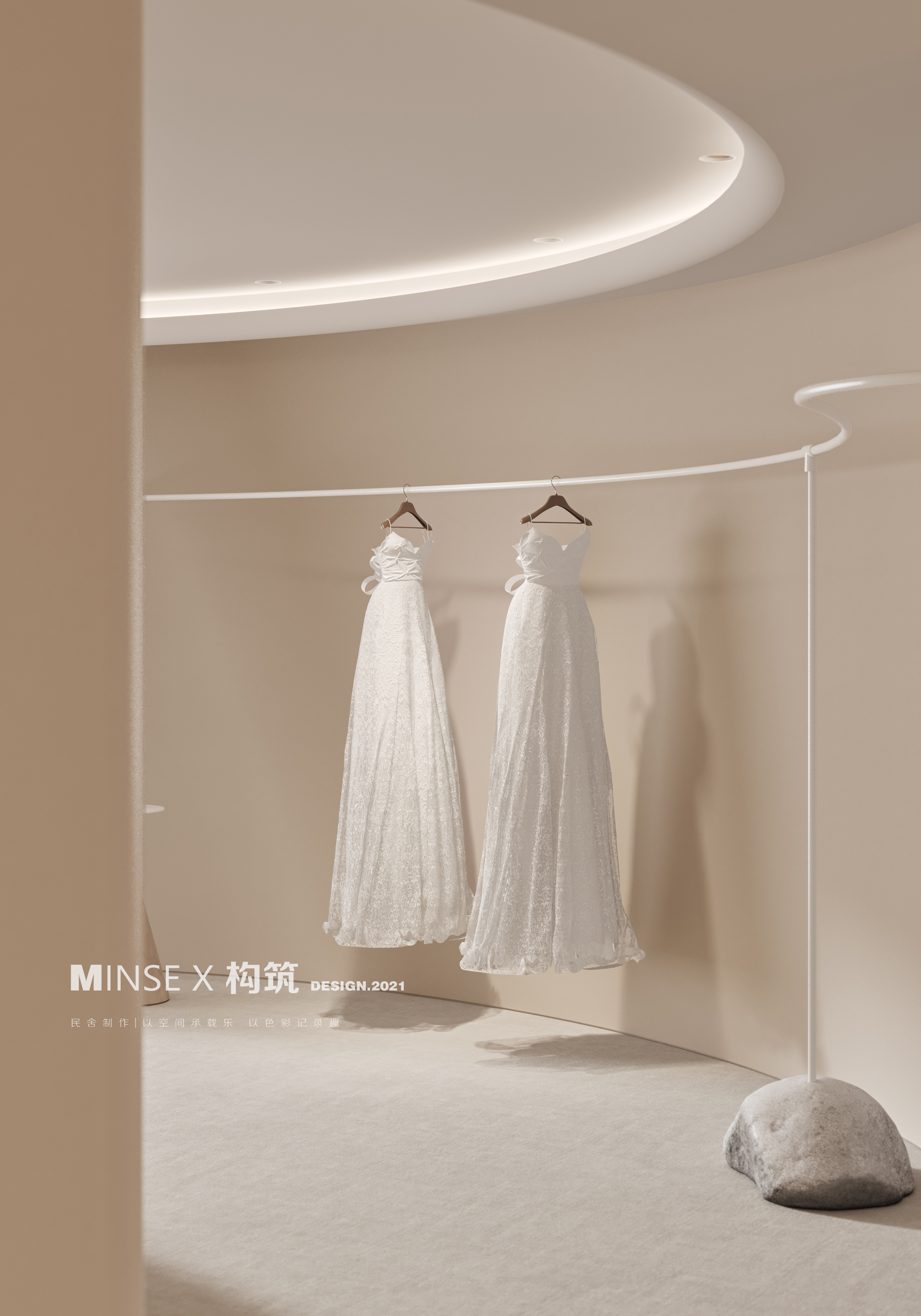 白月光 X 廿柒婚纱体验店丨中国上海丨民舍制作空间设计 X 构筑空间设计-35