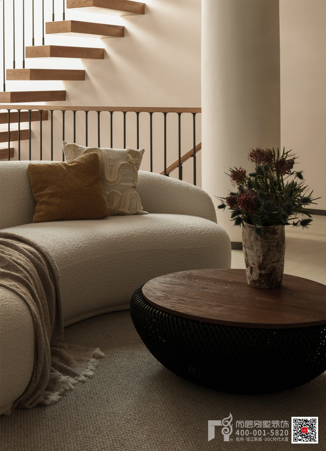 500㎡富春壹号院·木影流光·自然叙事的现代“剪影”别墅丨杭州尚层装饰-76