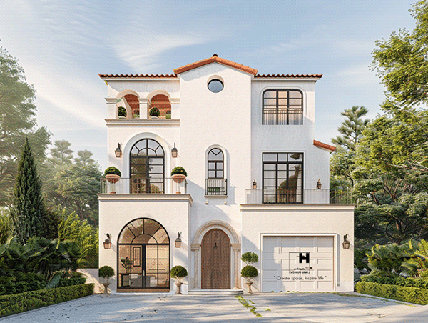 Biệt thự đẹp phong cách Tây Ban Nha-3