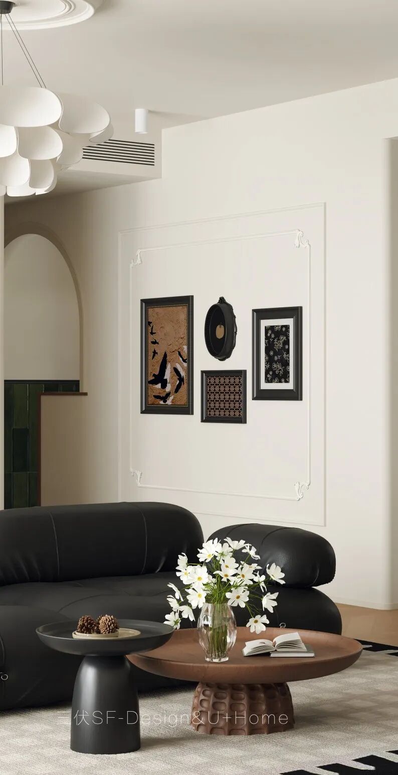 三伏新作丨142㎡法式中古风,四房改两居的温柔相遇-13