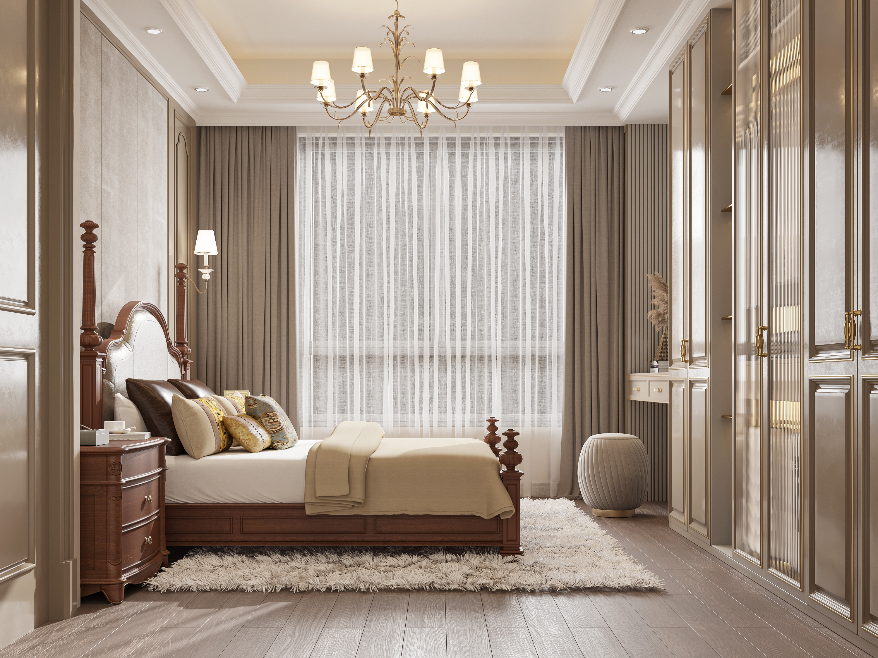 简美客餐厅卧室  效果图表现-11