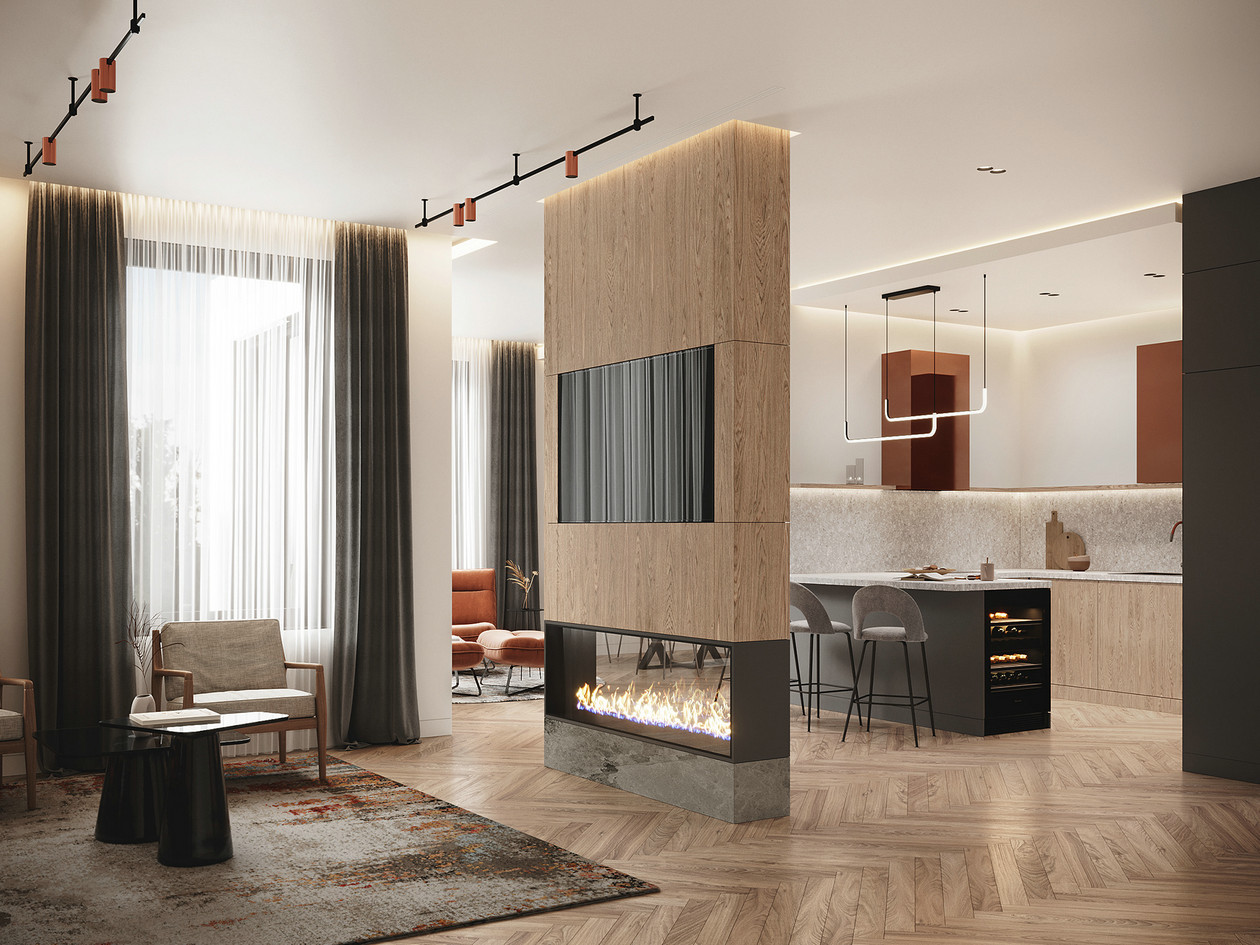 原木+橘色 室内设计-7