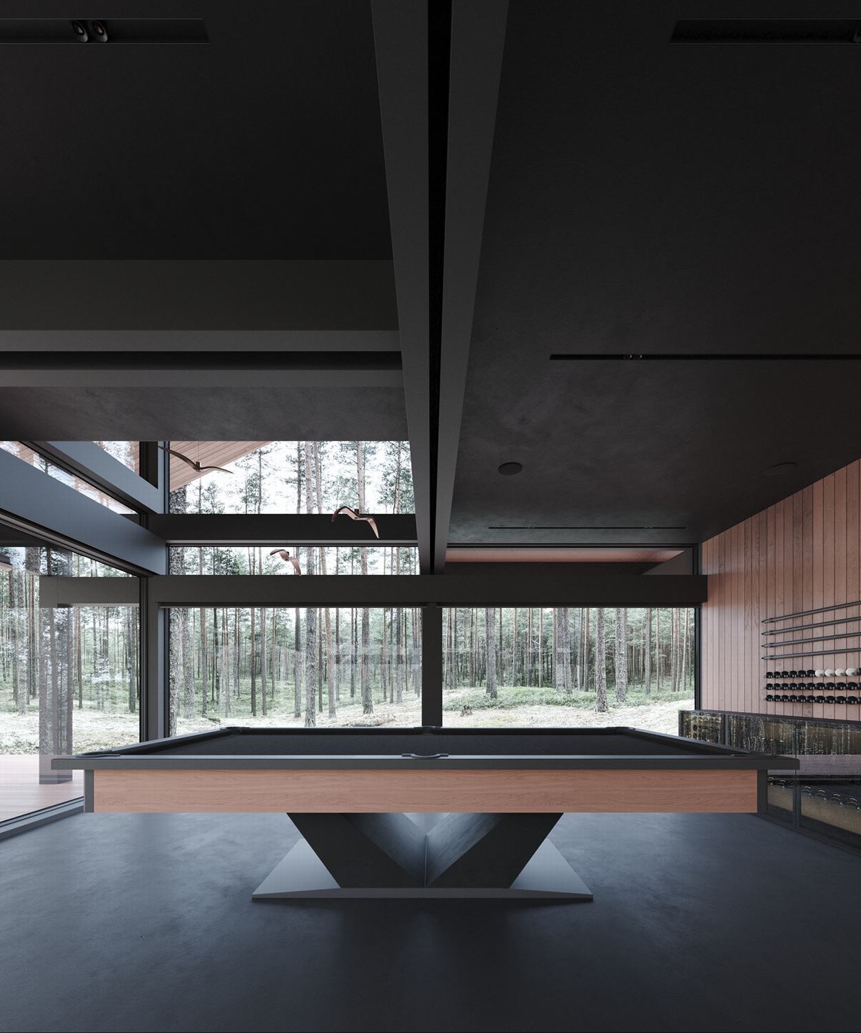 莫斯科森林中的自然共生别墅丨Stephen Tsymbaliuk-14