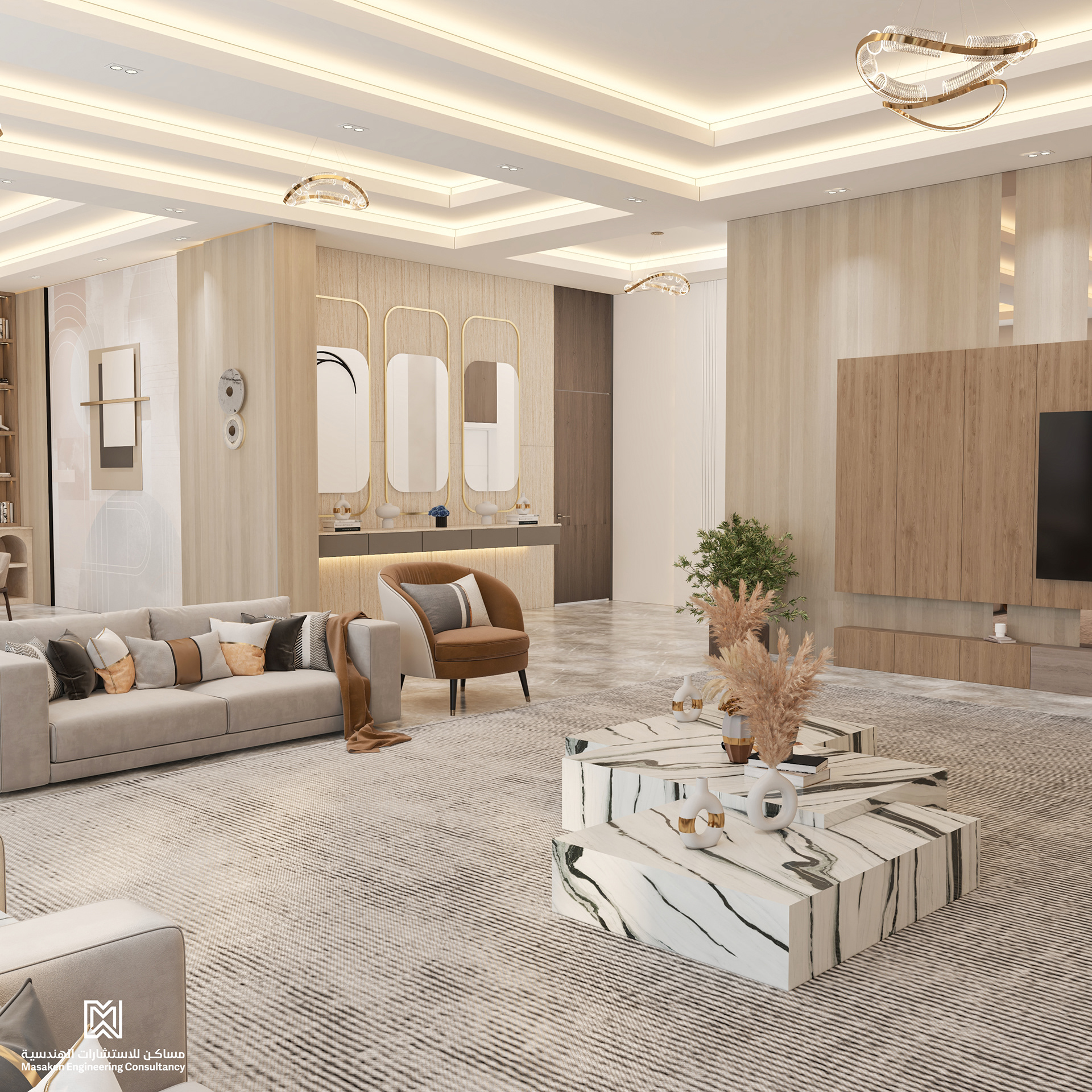 现代生活与餐饮区室内设计-1