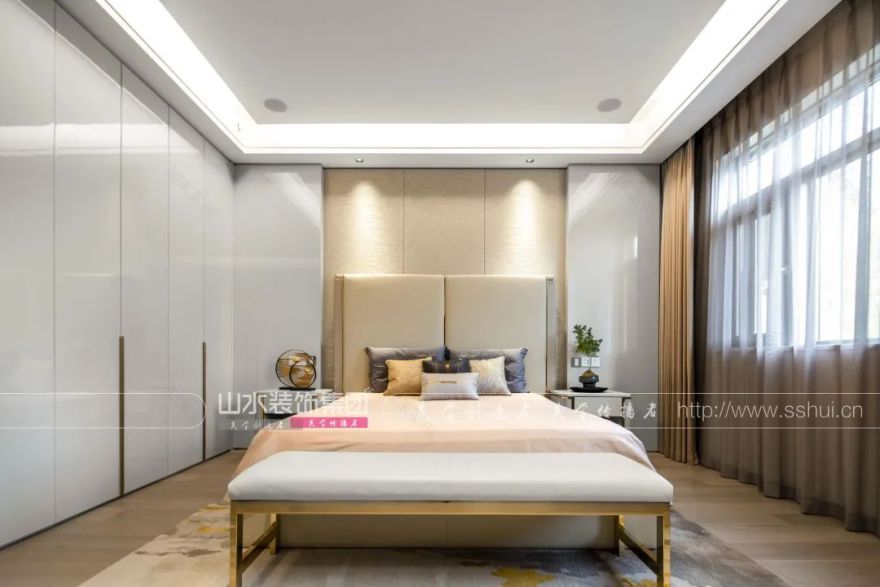 现代轻奢别墅设计丨山水装饰集团-83