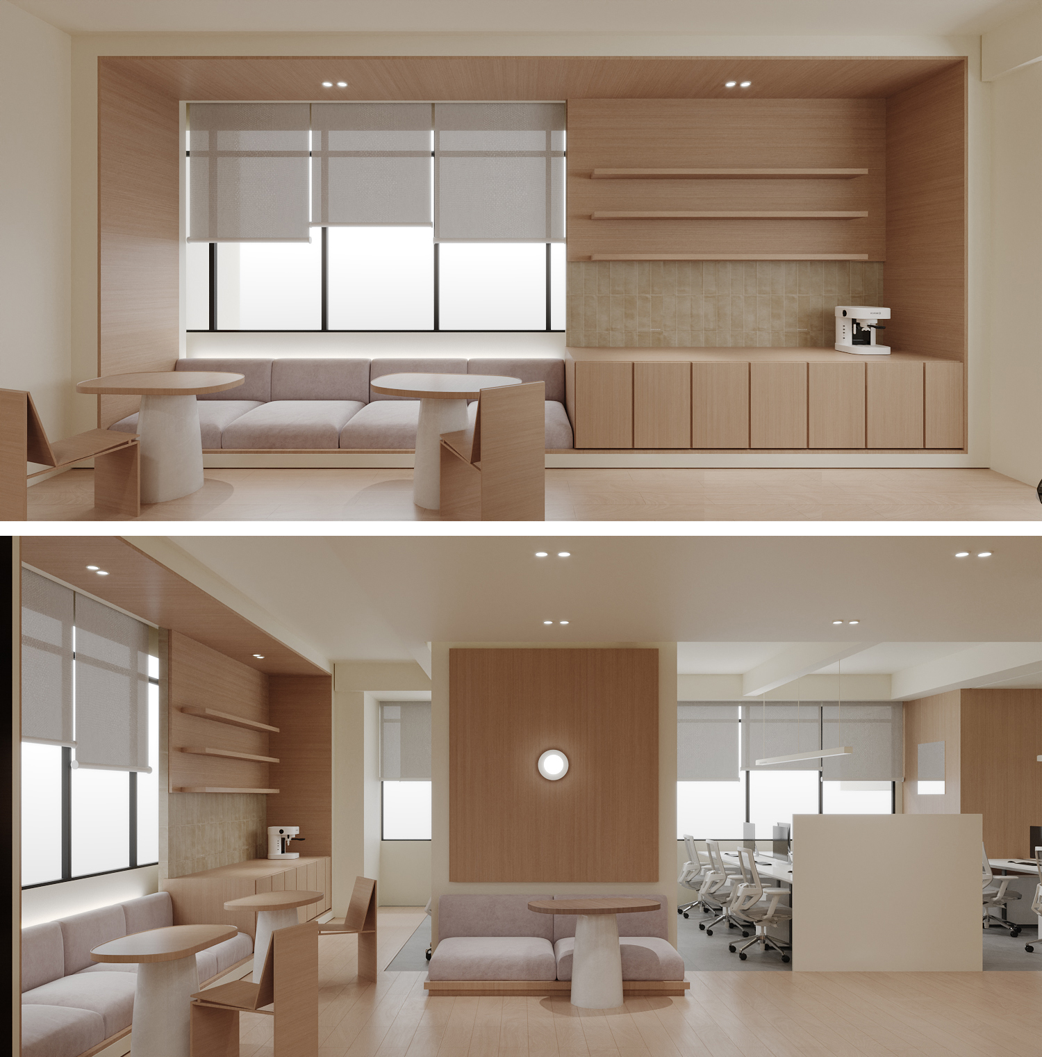 原木风办公室设计-1