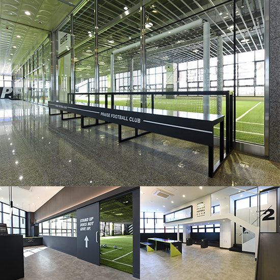 简约设计打造 171 平米室内足球场空间-1