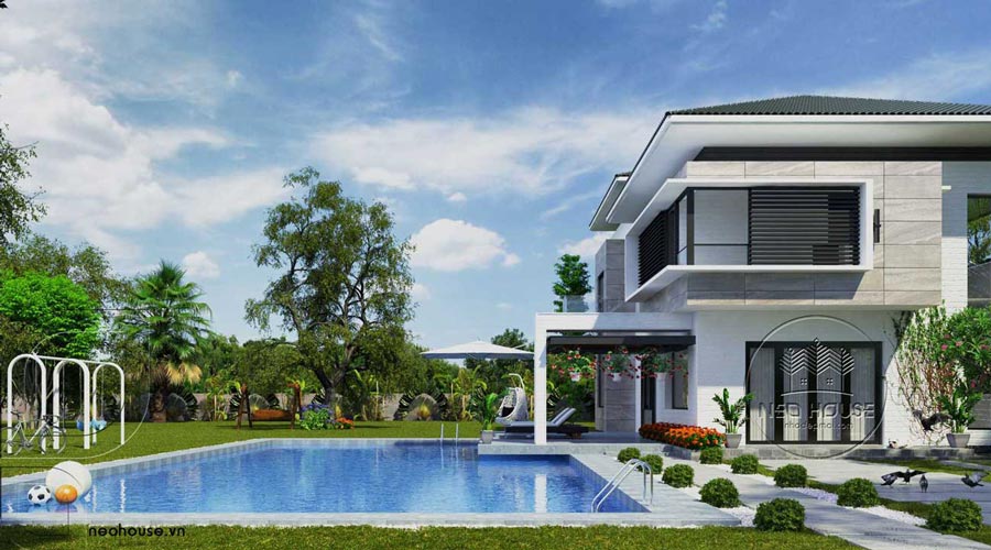 45+ 2层300㎡现代豪华别墅设计案例丨NEOHouse.vn-4