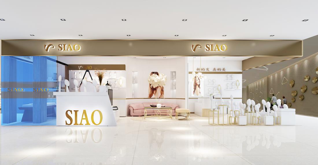 双色假发店 | 玫瑰金与白色的清爽空间设计-0