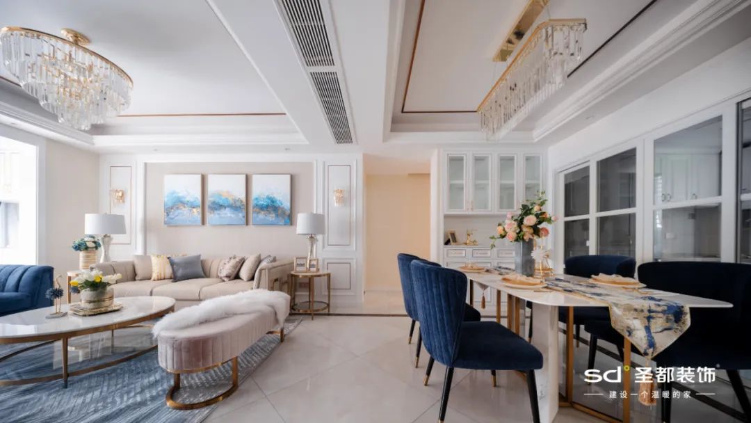 210㎡美式轻奢婚房,父母审美逆袭,犹如艺术馆-40