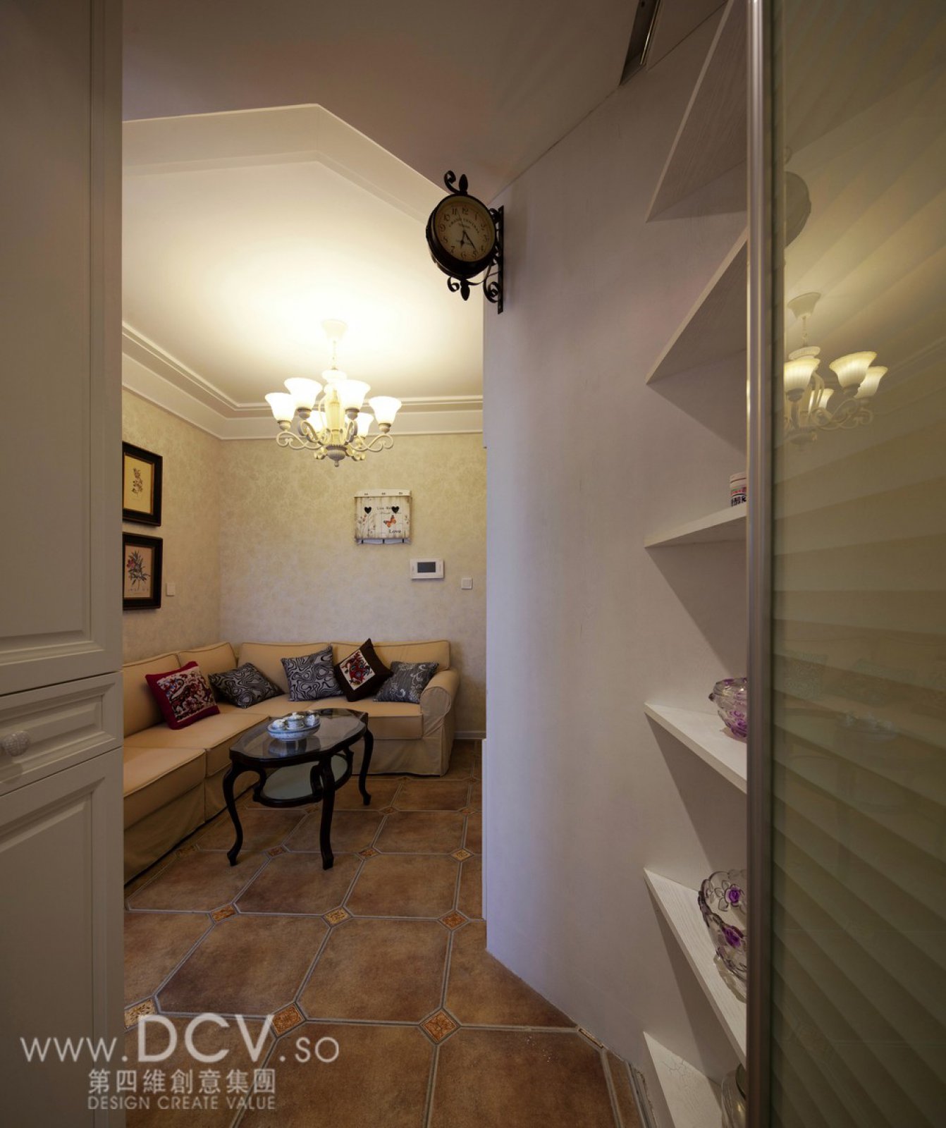 50㎡魏玛公馆高端小户型住宅功能室内设计  DCV第四维创意集团-5