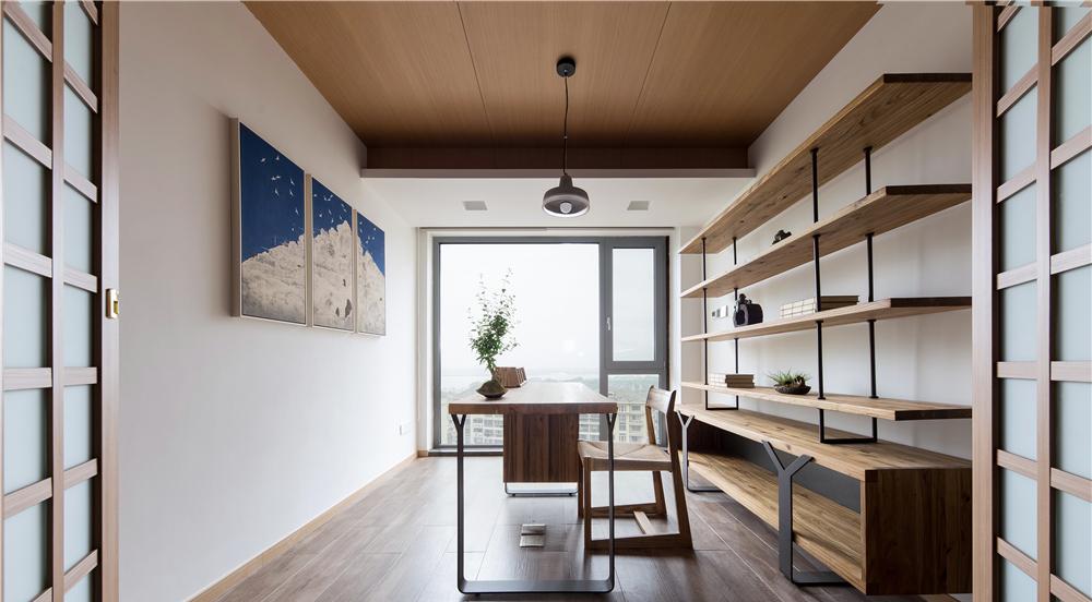 《望日》原木白空间，双过道设计，LDK 理念，大江景书房，高级灰卧室-17