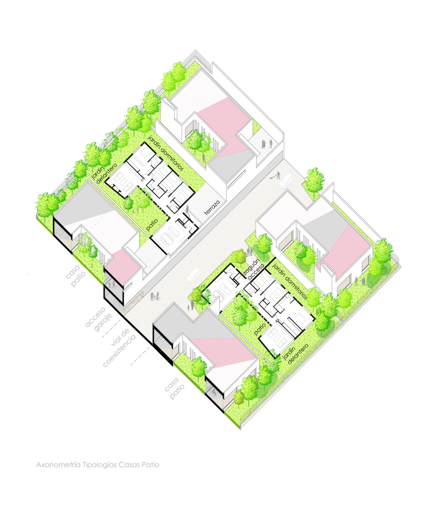 Madrid 家庭庭院住宅 | 共享户外空间与私密卧室的完美结合-16