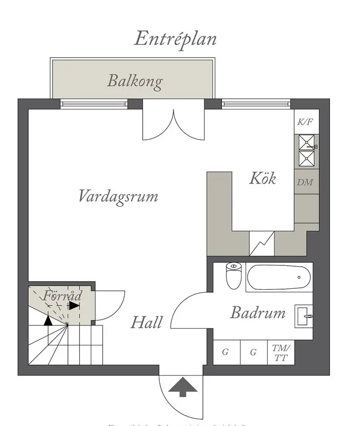 开放式设计展现 61 平米空间魅力-23