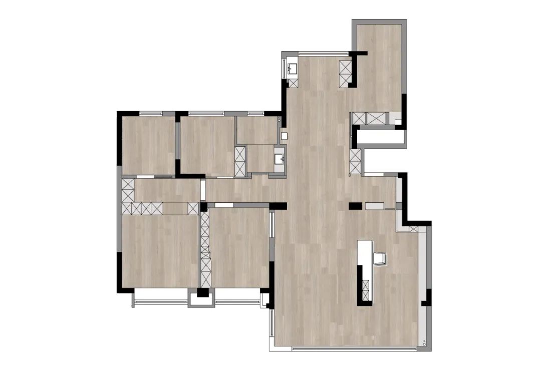 奶油色温柔治愈家居丨筑鹿空间设计-19