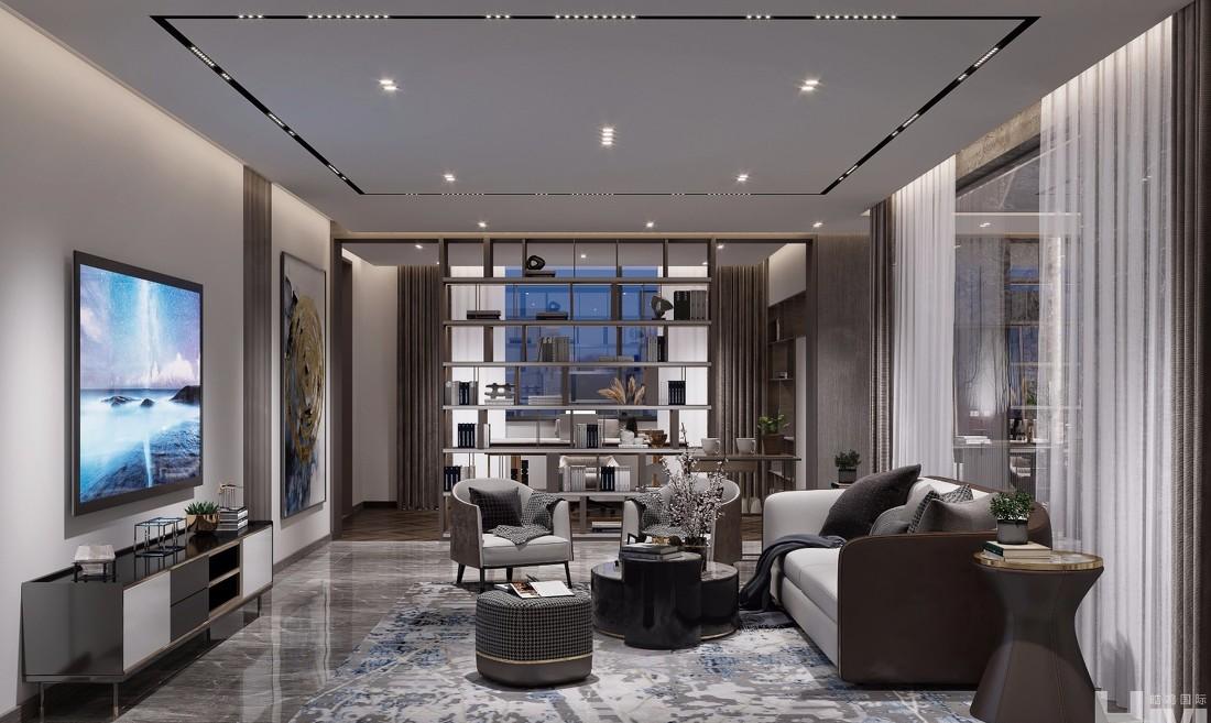 金色粉蓝调，温馨轻奢宅-16