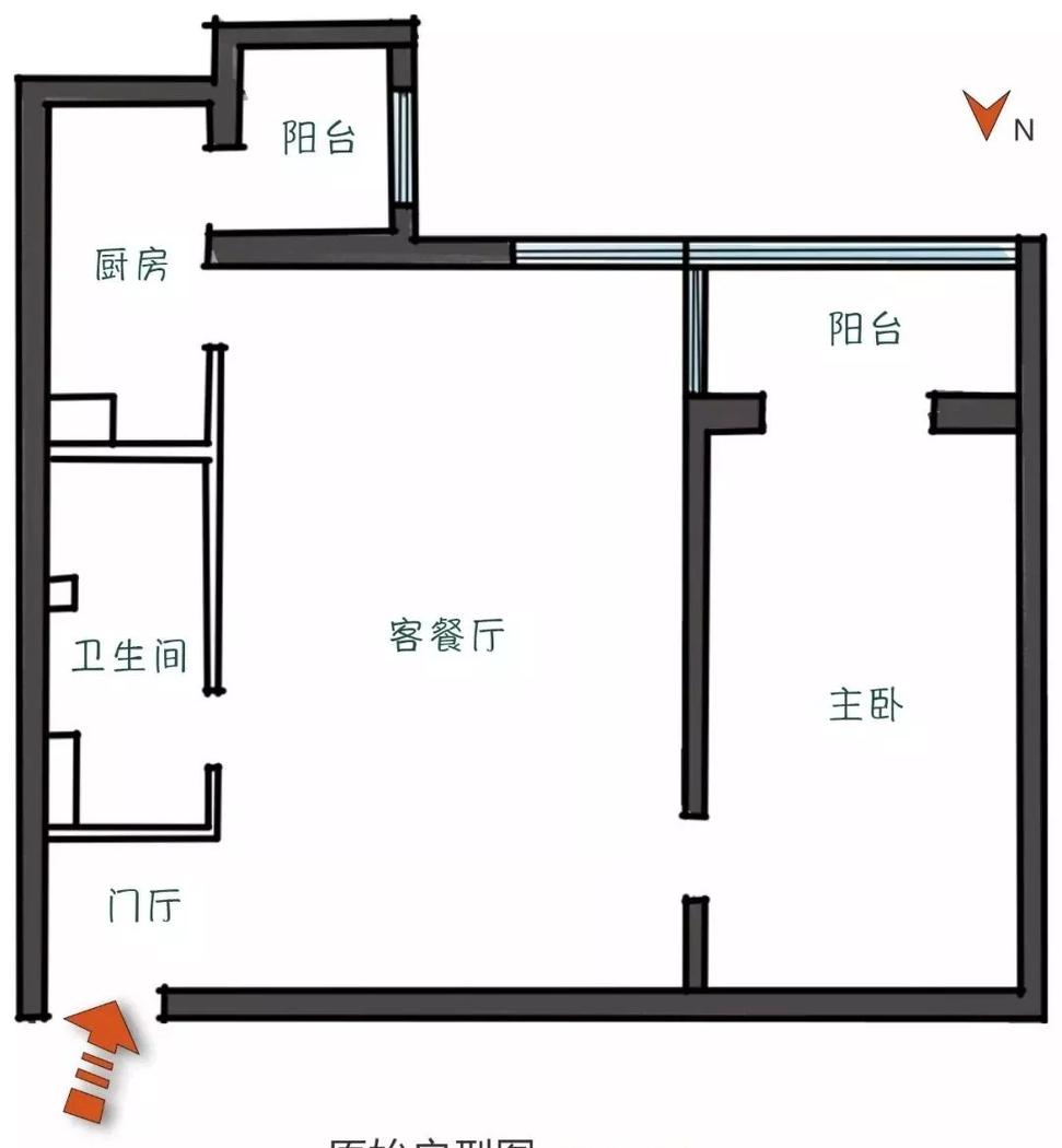 玖雅甘棠设计 | 一居变两居,儿童房与厨房设计是亮点-5