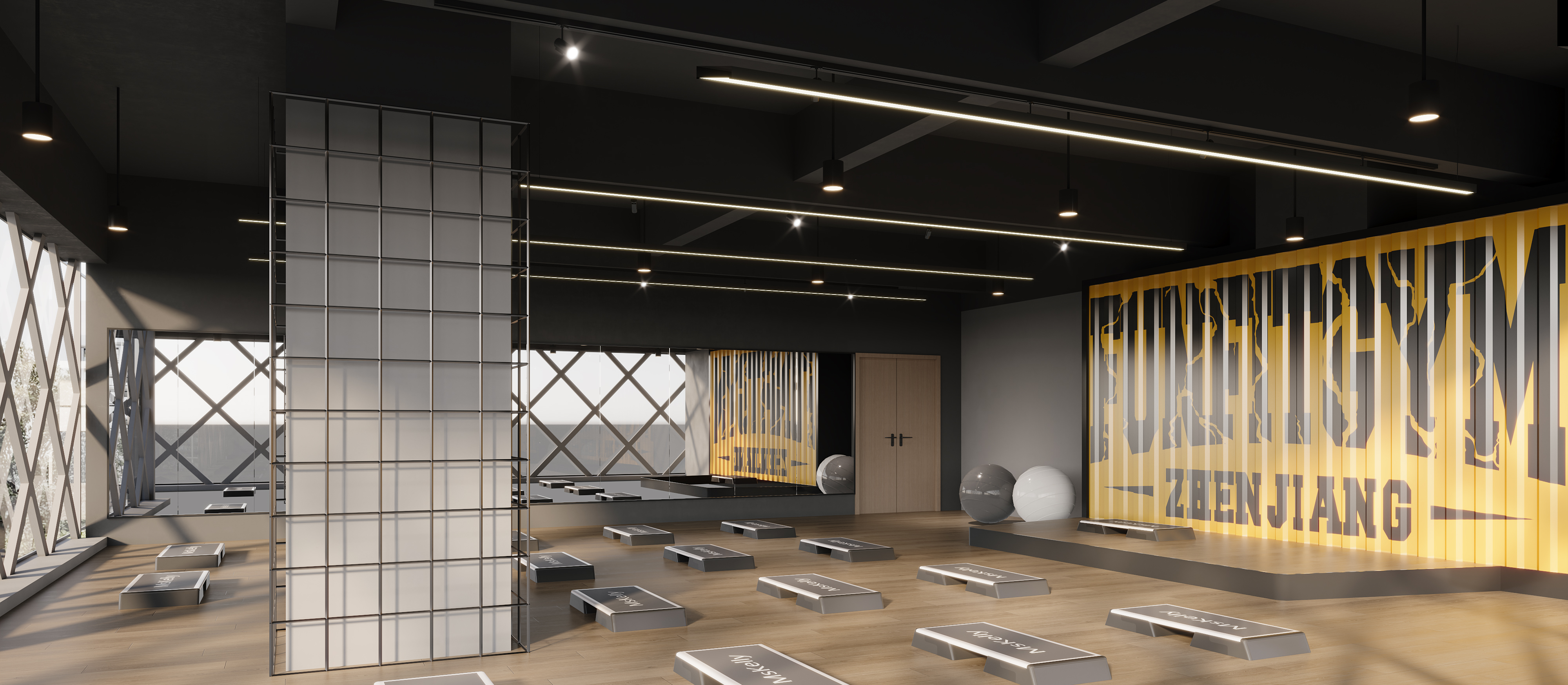 健身房 台球 瑜伽馆—白龙马效果图-2