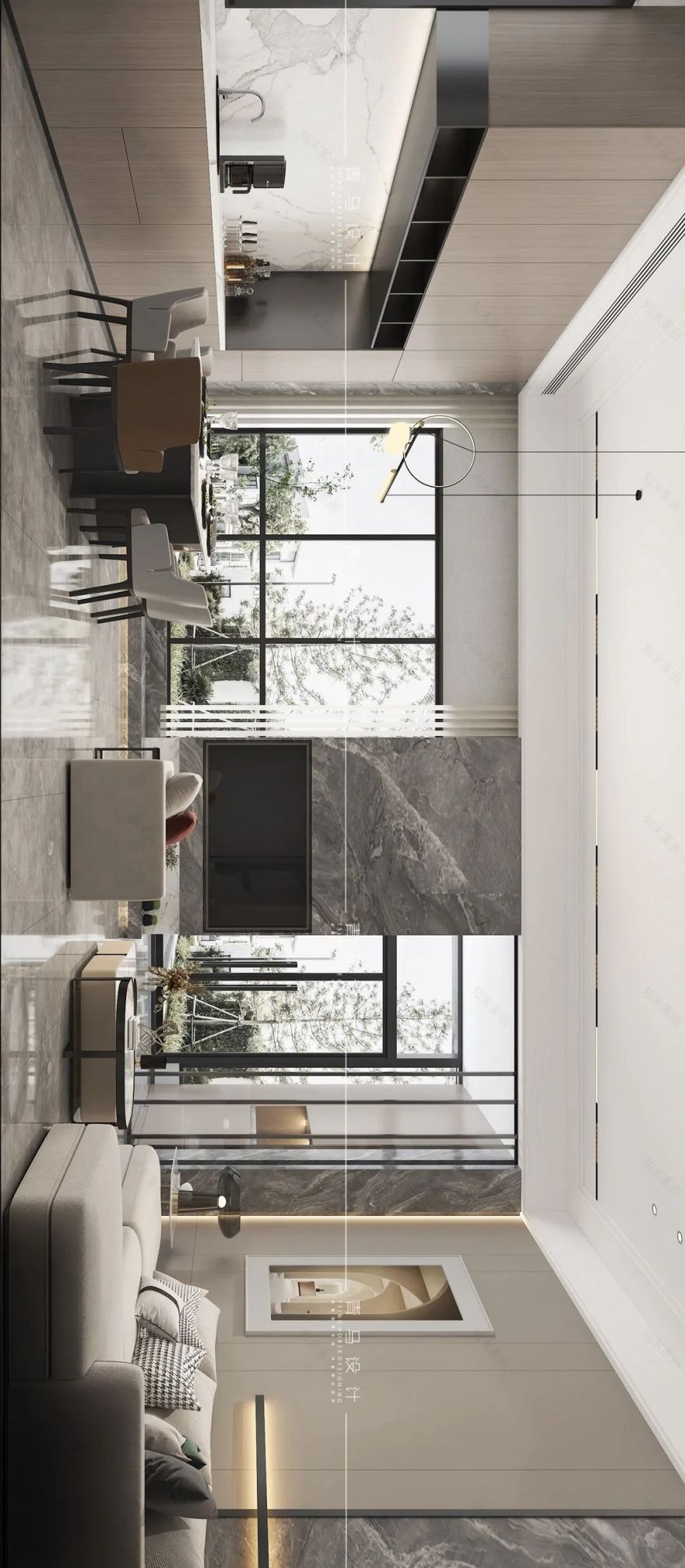 龙湖紫宸底跃现代简约空间丨青马别墅空间设计-50