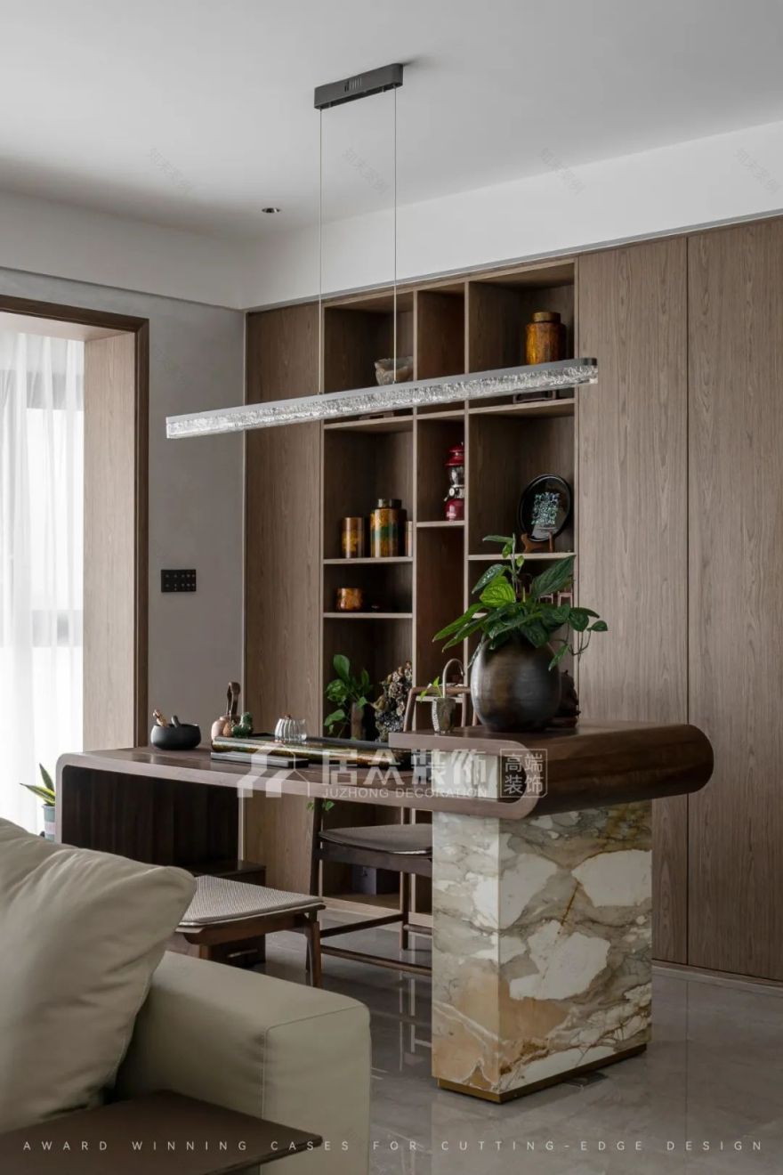 全案案例|绿洋湾191㎡现代平层,宁静舒适的旅居空间-31