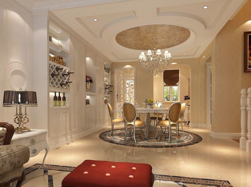 龙山艺墅 | 欧意混搭风格，展现350平米别墅沉稳大气之美-6